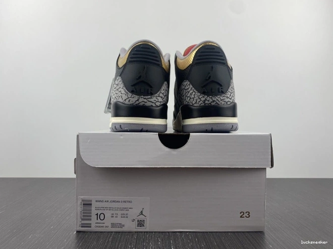 Reps LUCY WMNS Air Gold 3 Jordan Black CK9246-067 0726